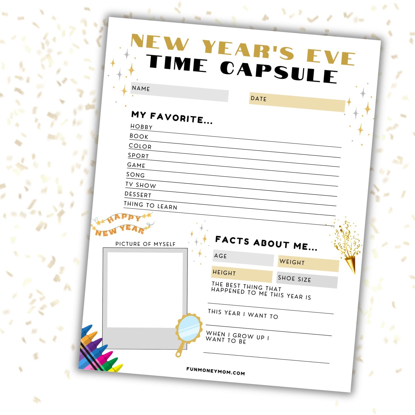 New Year's Eve Time Capsule For Kids