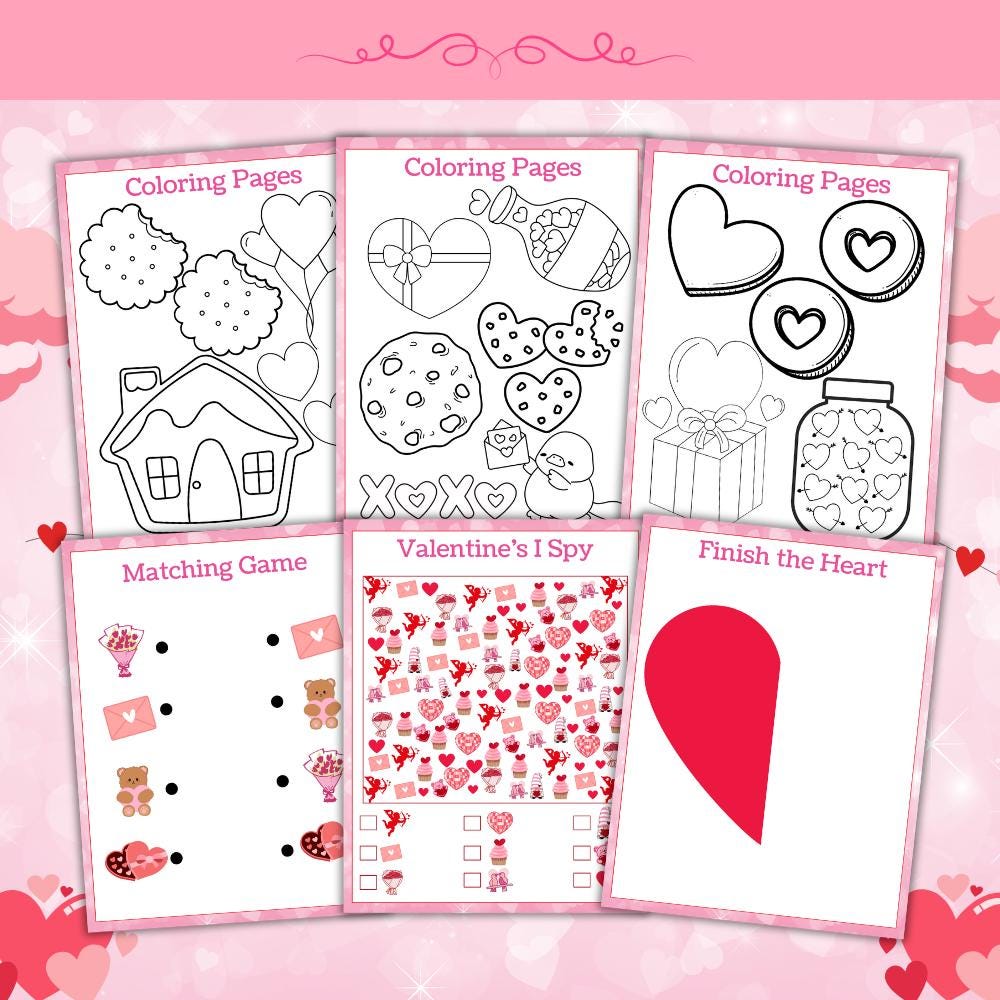 Valentine's Games & Activities: Classroom Printables (Digital Download)