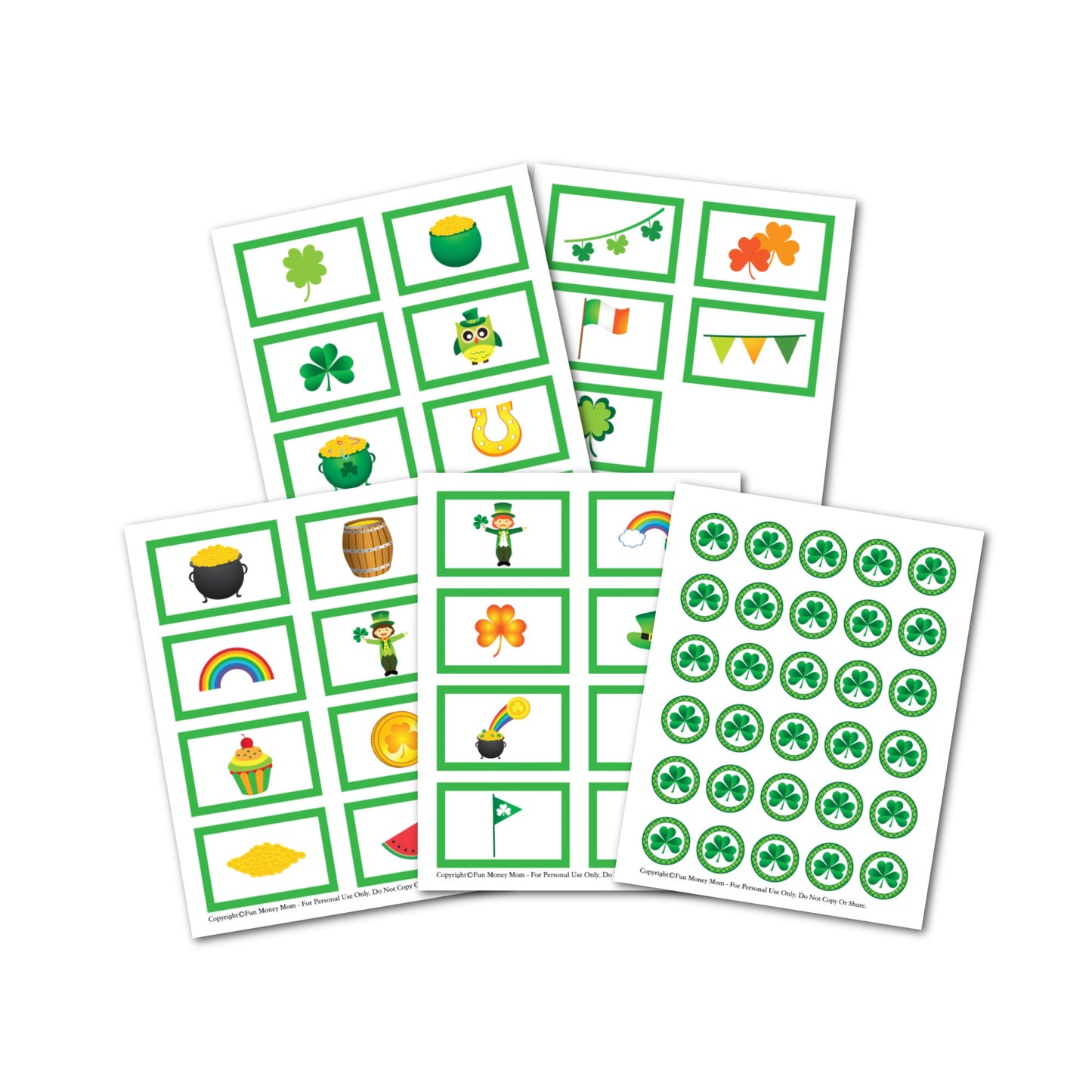 St. Patrick's Day Bingo Game: 25 Unique Cards (Digital Download)