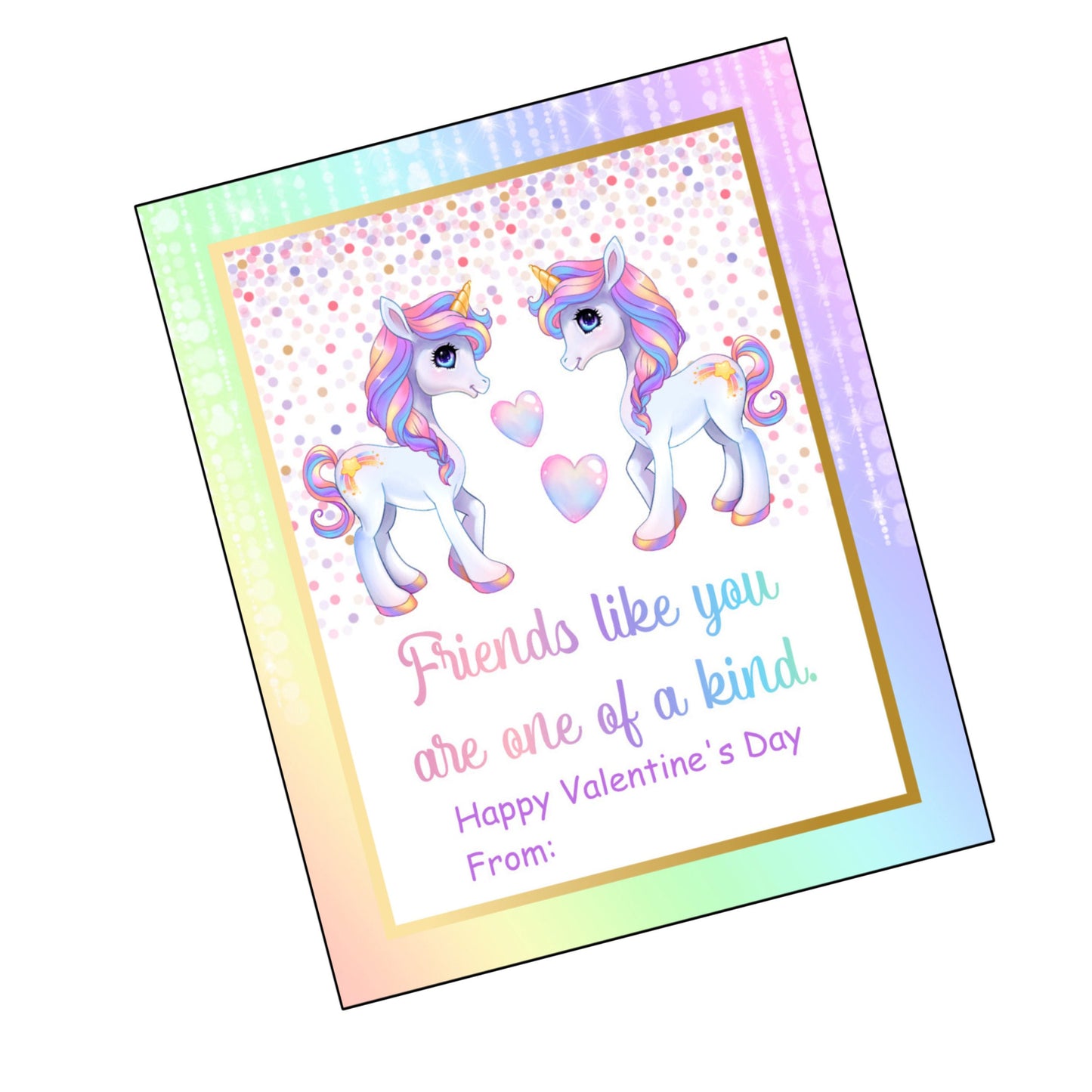 Unicorn Valentine Cards with Candy Bar Wrapper