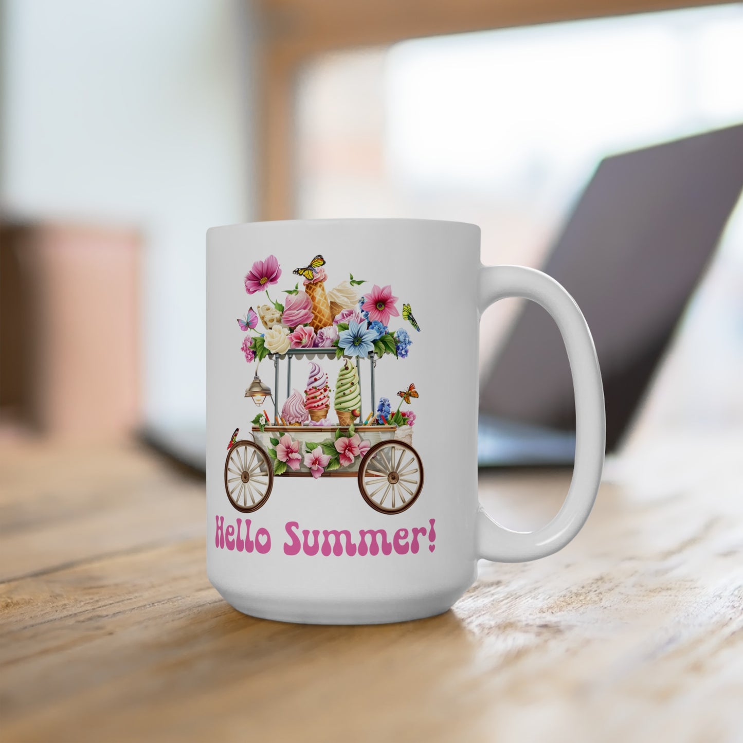 Hello Summer Coffee Mug, 15 oz