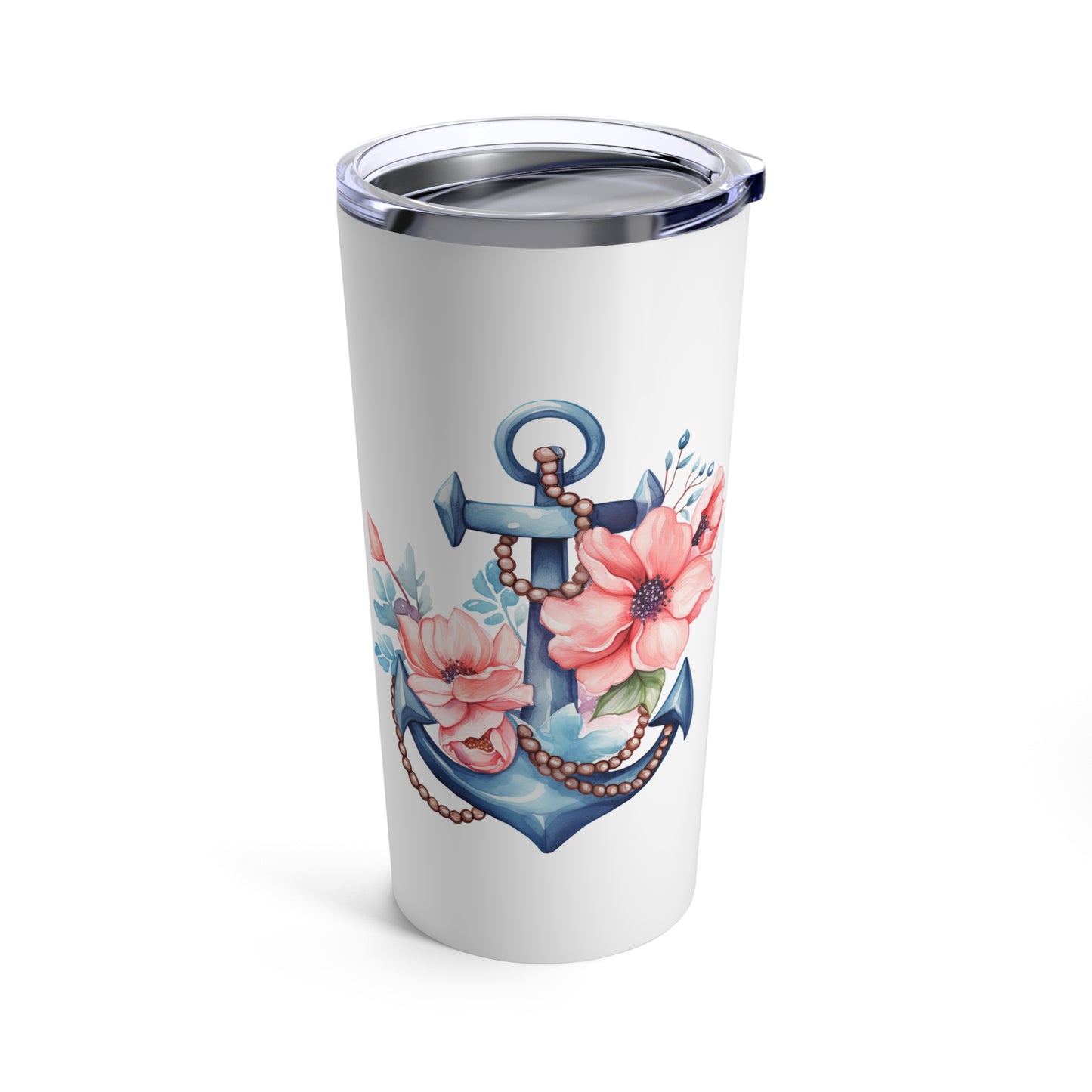 Floral Anchor Tumbler, 20oz