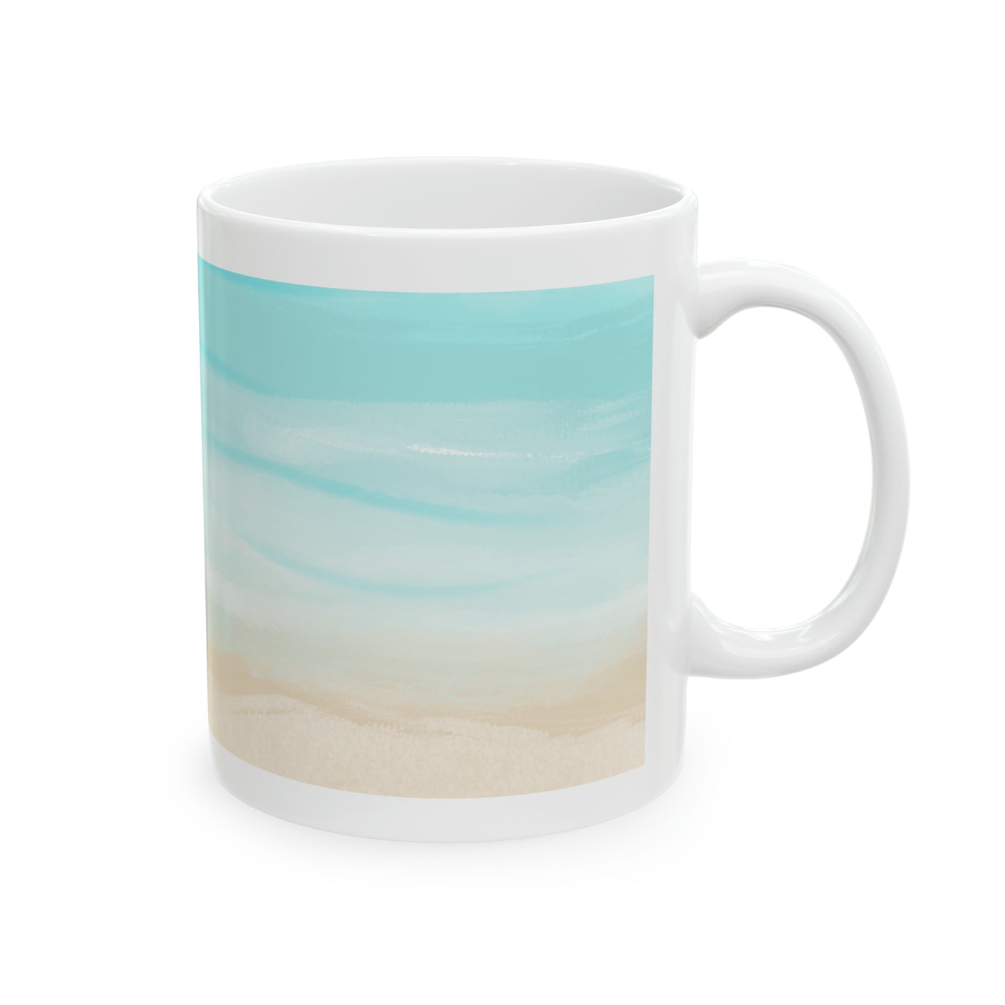 Coastal Themed Ceramic Mug, 11oz