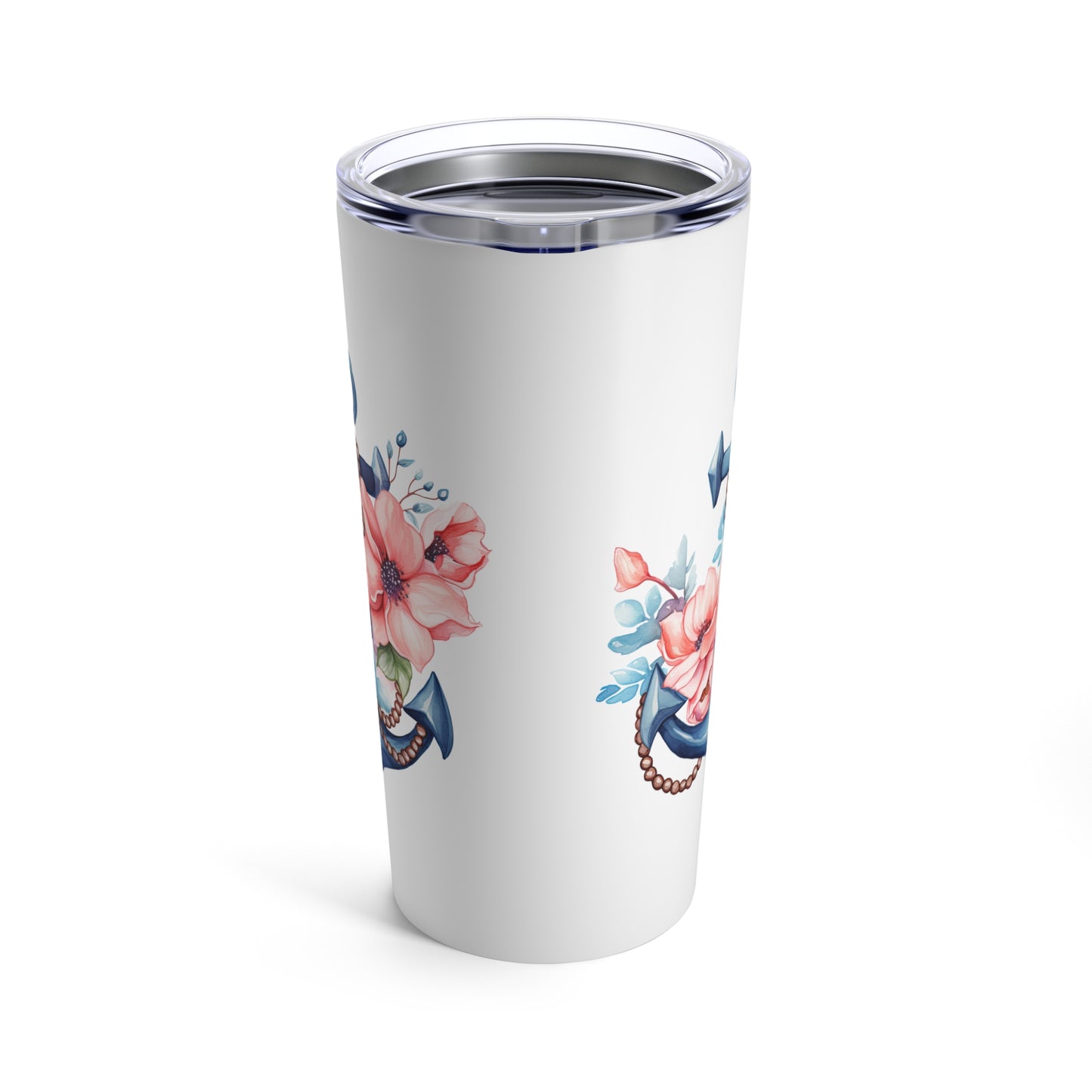 Floral Anchor Tumbler, 20oz