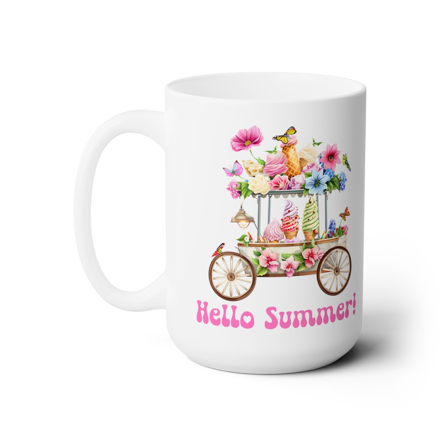 Hello Summer Coffee Mug, 15 oz