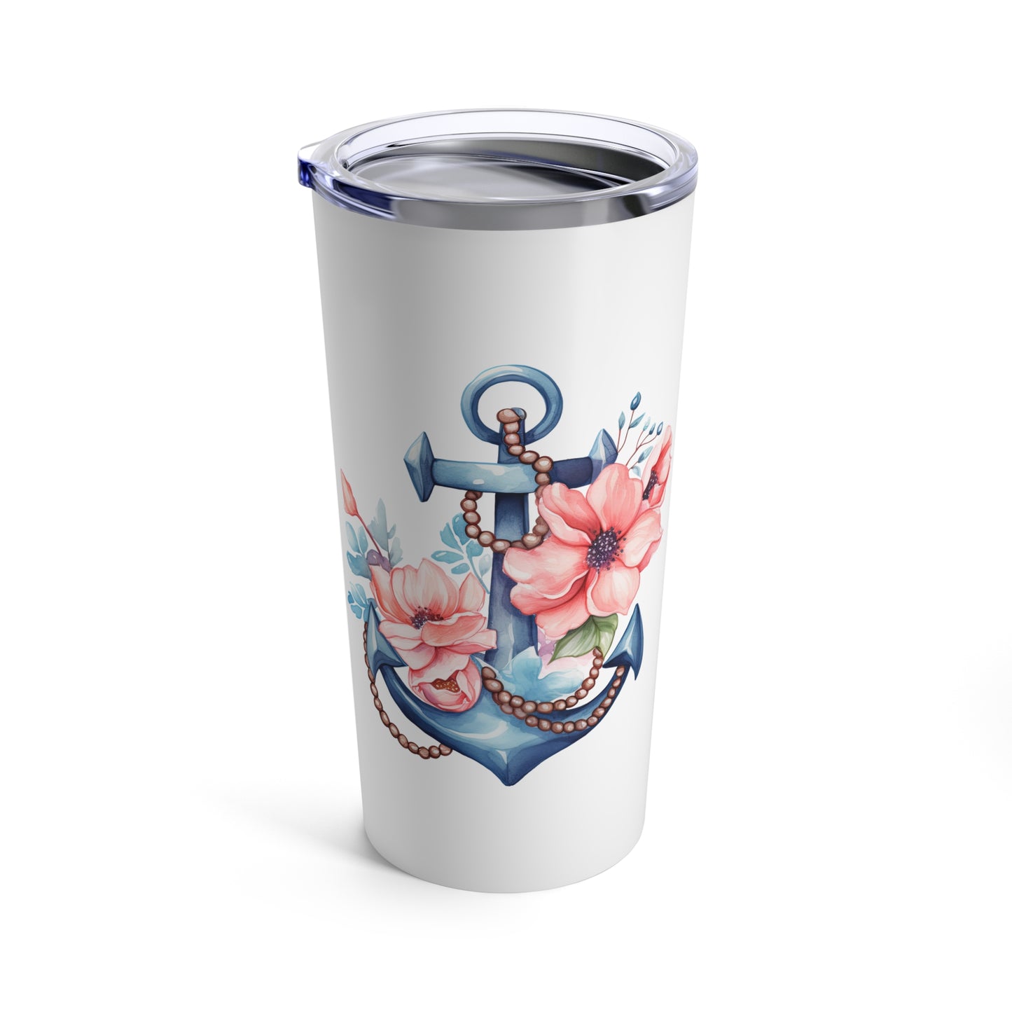 Floral Anchor Tumbler, 20oz