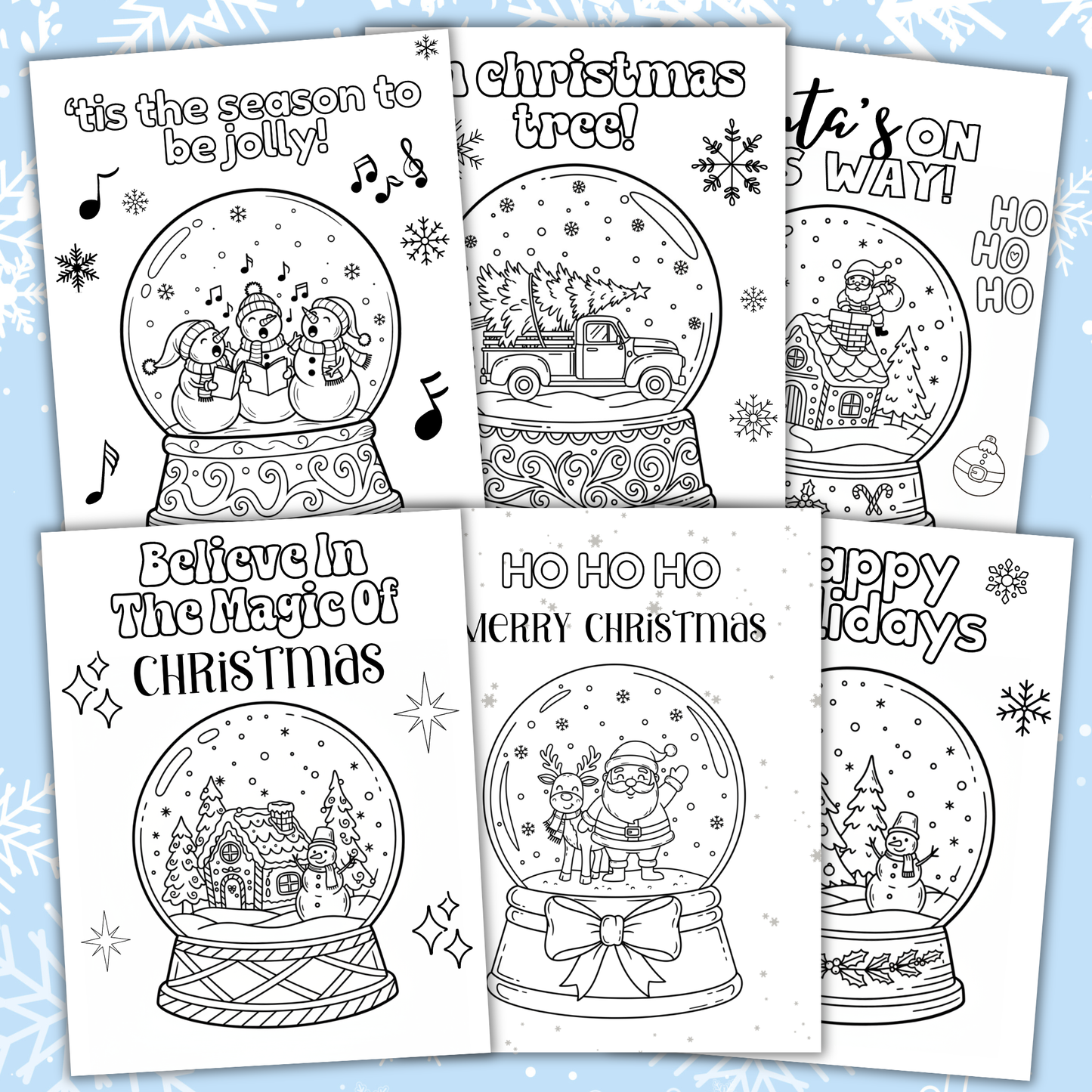 Snow Globe Coloring Pages