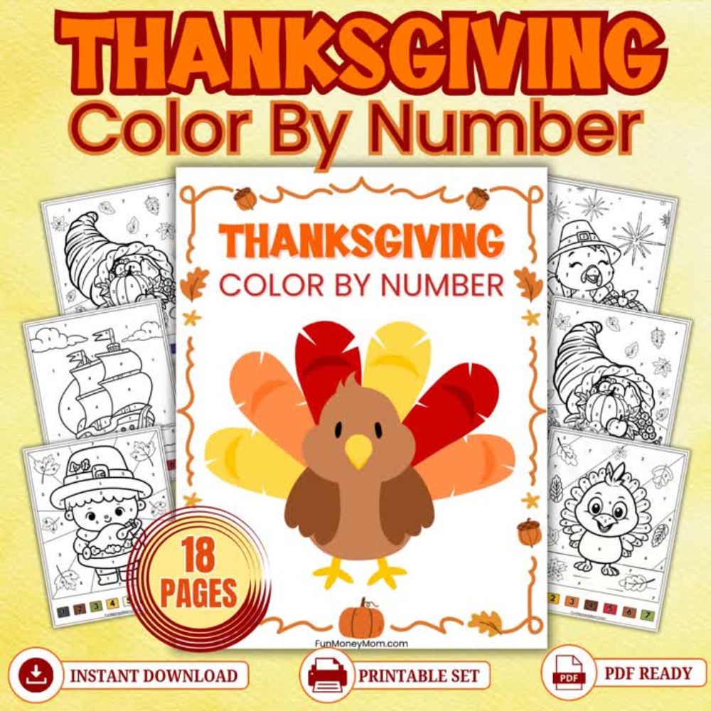 Thanksgiving Color By Number