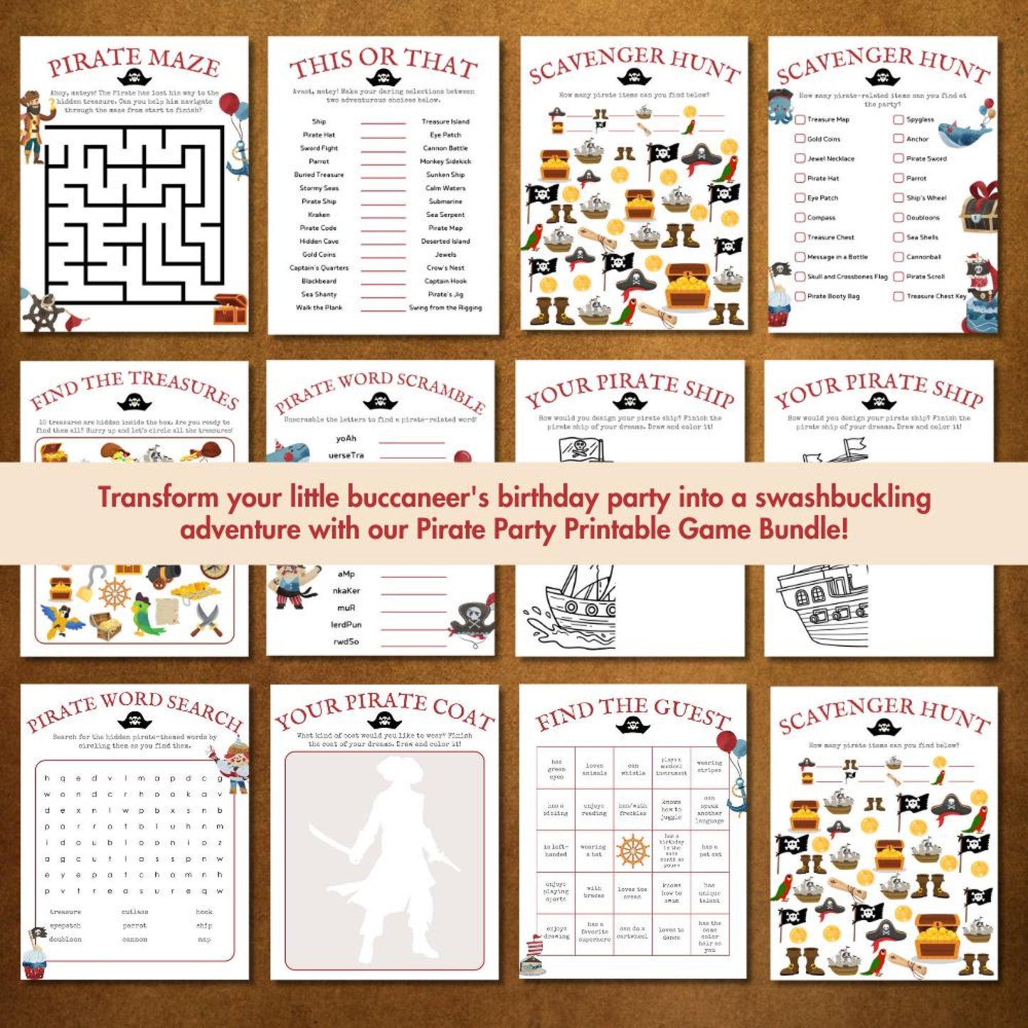 Pirate Birthday Party Games & Activities