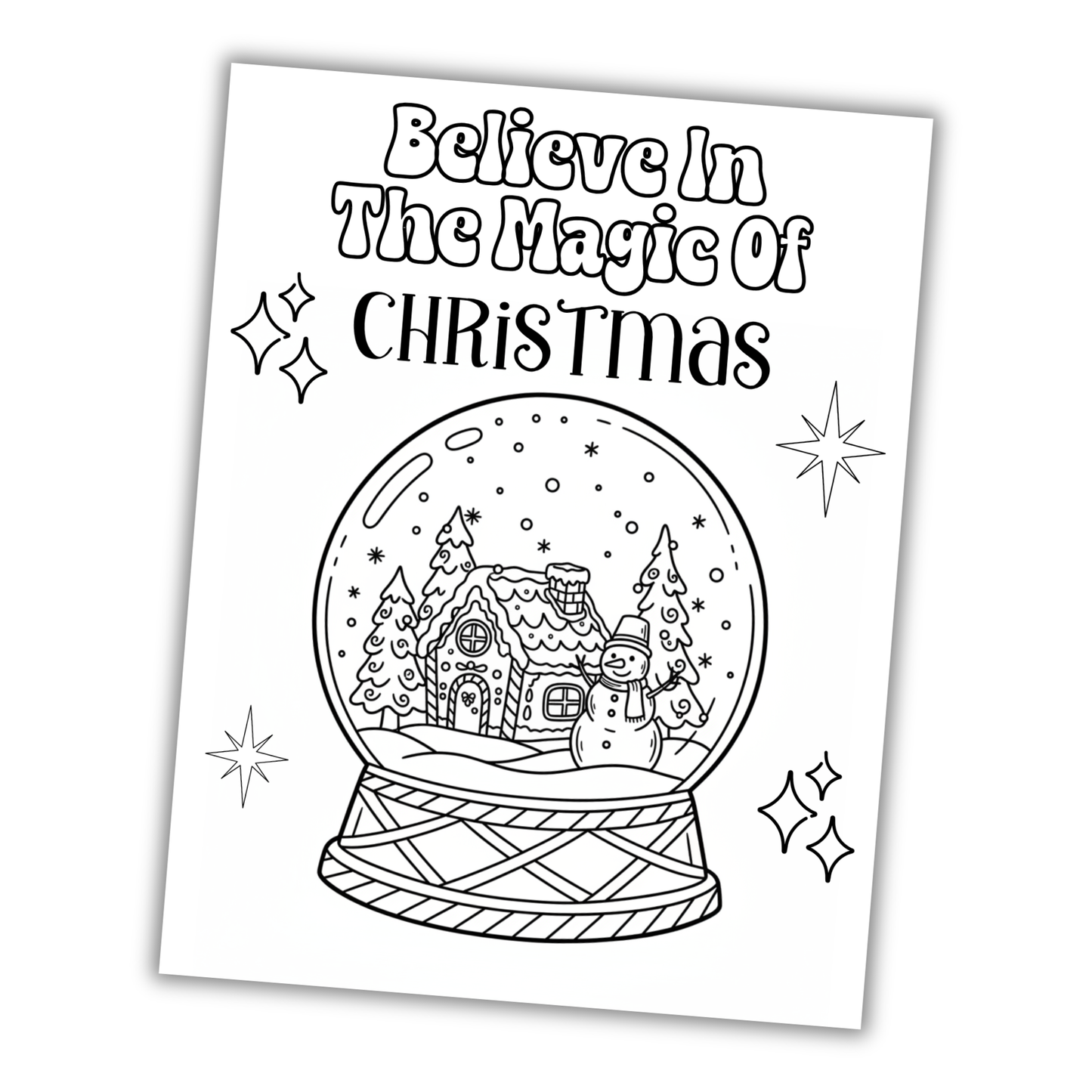 Snow Globe Coloring Pages