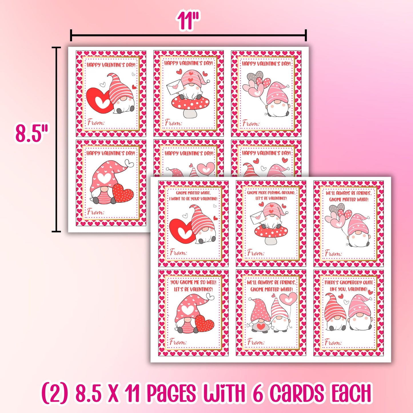 Gnome Valentine Cards