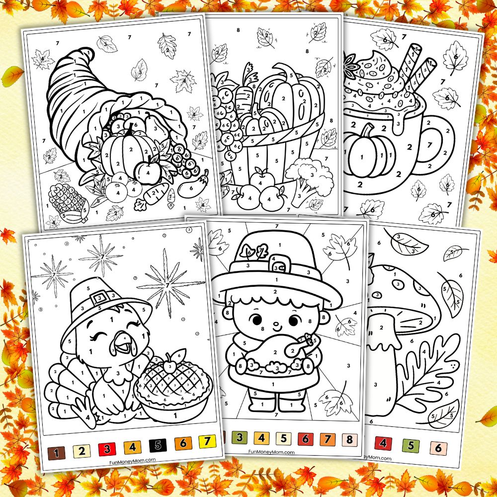 Thanksgiving Color By Number