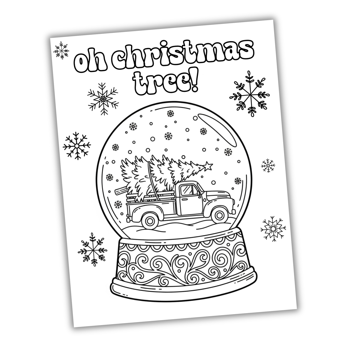 Snow Globe Coloring Pages