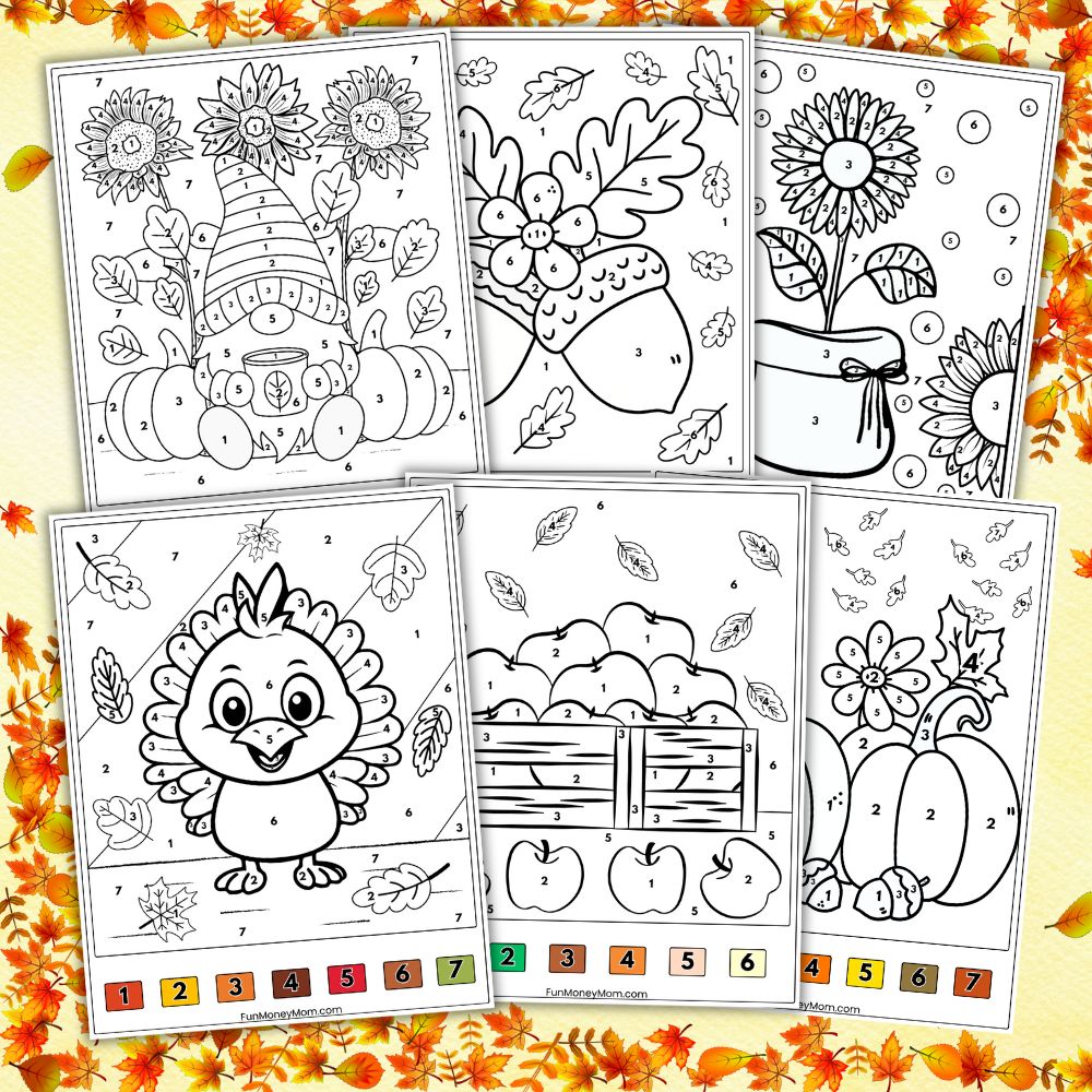 Thanksgiving Color By Number