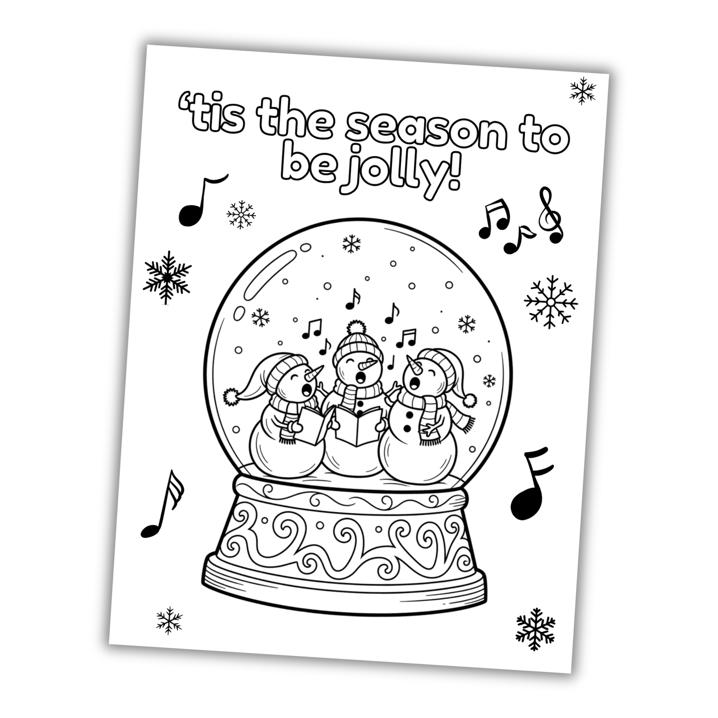 Snow Globe Coloring Pages