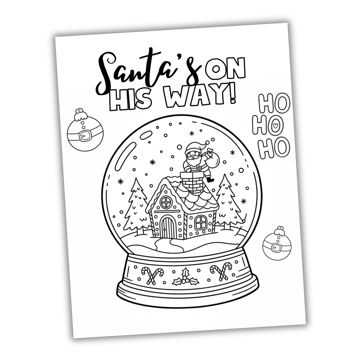Snow Globe Coloring Pages