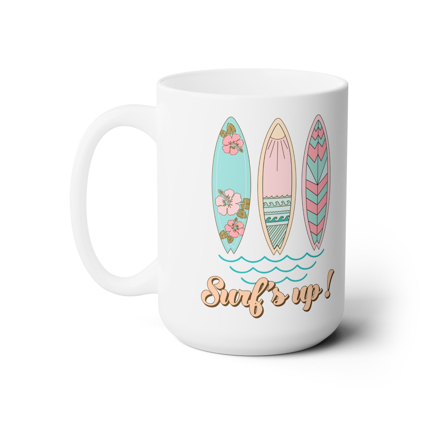 Surf's Up Ceramic Mug, 15 oz