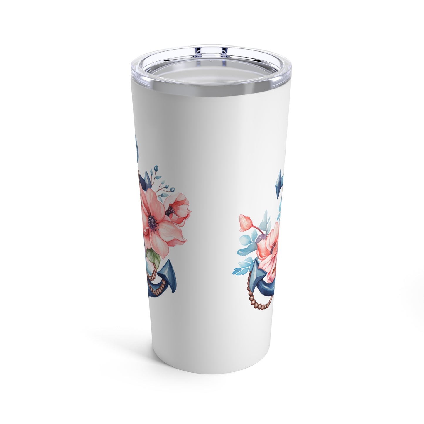 Floral Anchor Tumbler, 20oz
