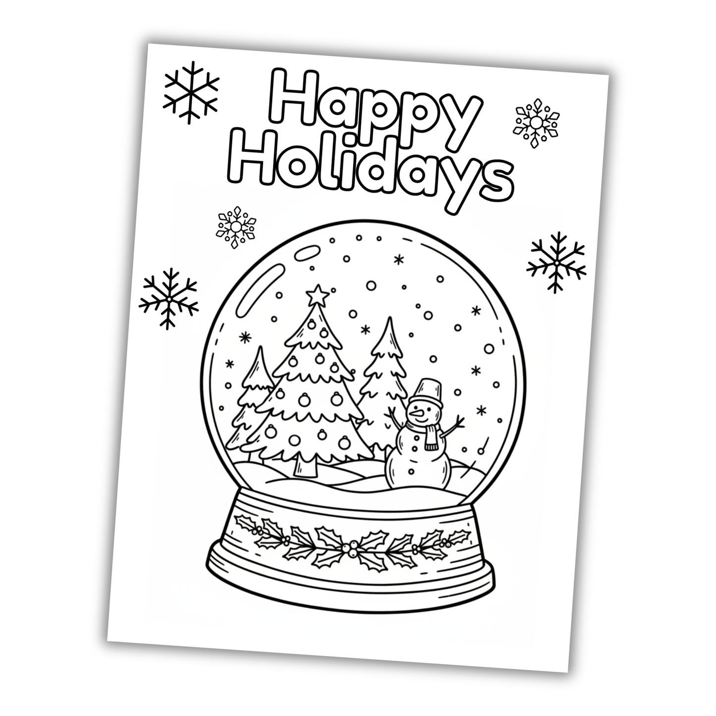 Snow Globe Coloring Pages
