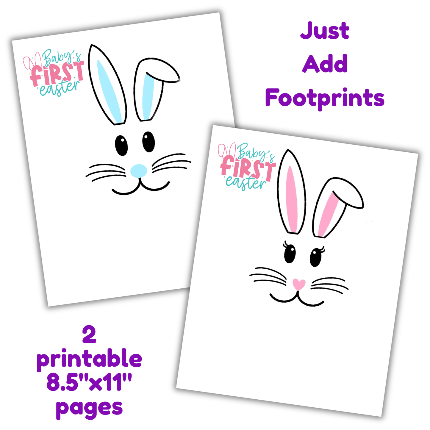 Baby’s First Easter Footprint Craft (Printable)