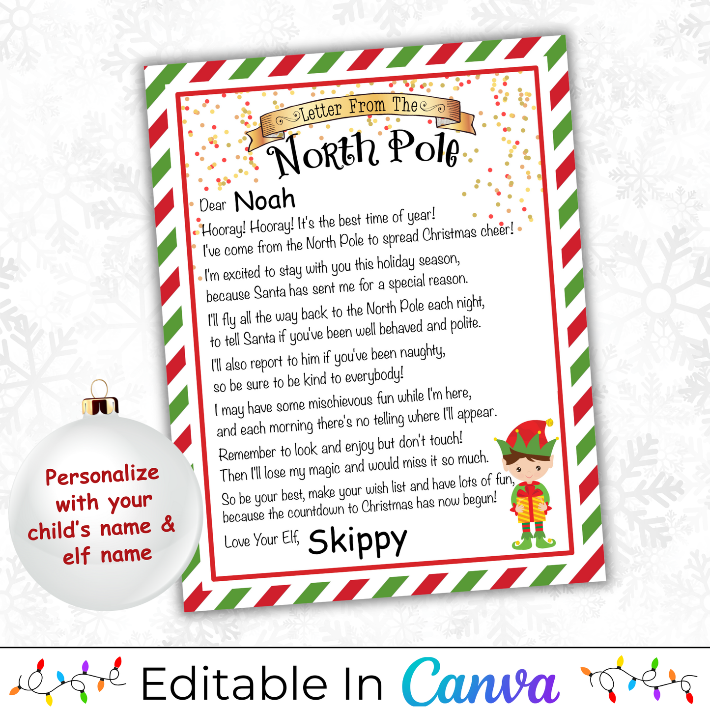 Editable Christmas Elf Welcome Letter, Goodbye Letter & Fun Elf Ideas