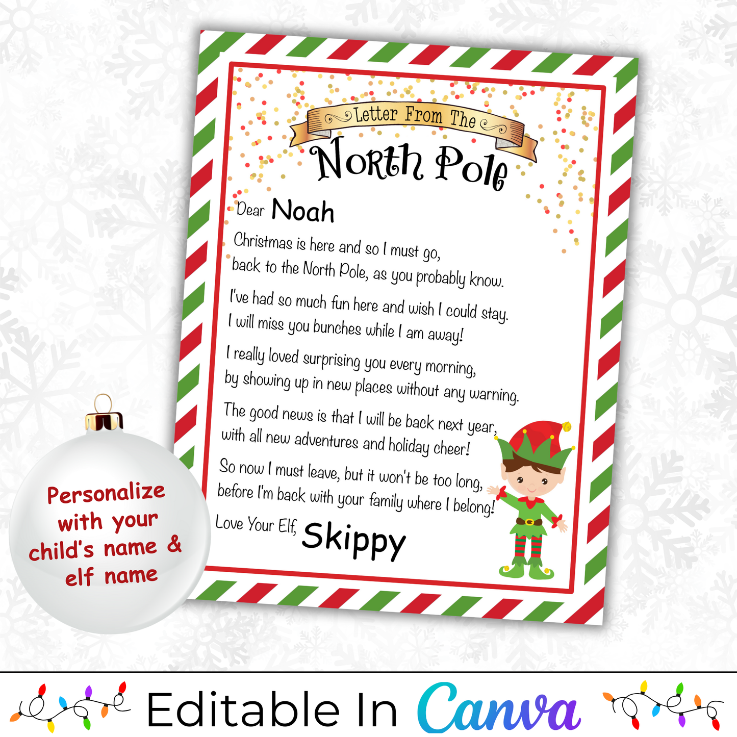 Editable Christmas Elf Welcome Letter, Goodbye Letter & Fun Elf Ideas