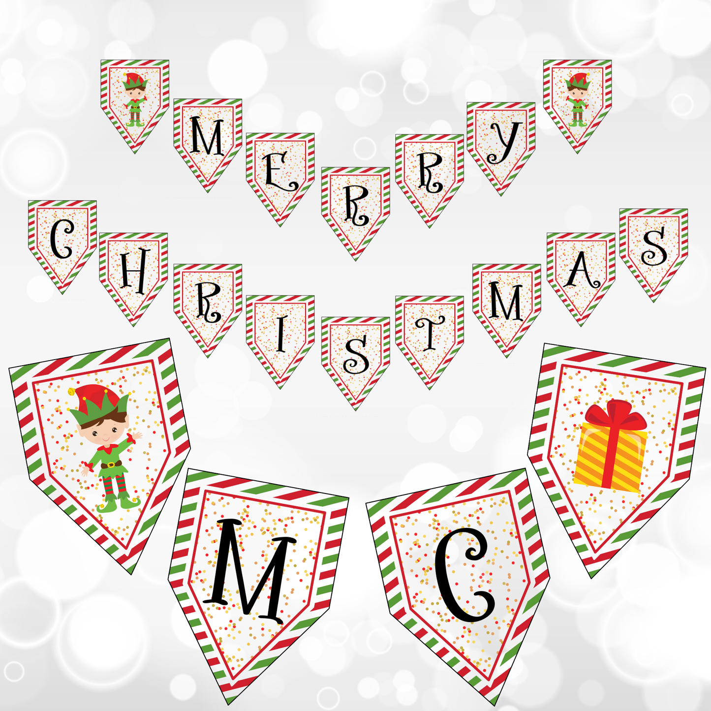 Elf Christmas Banner