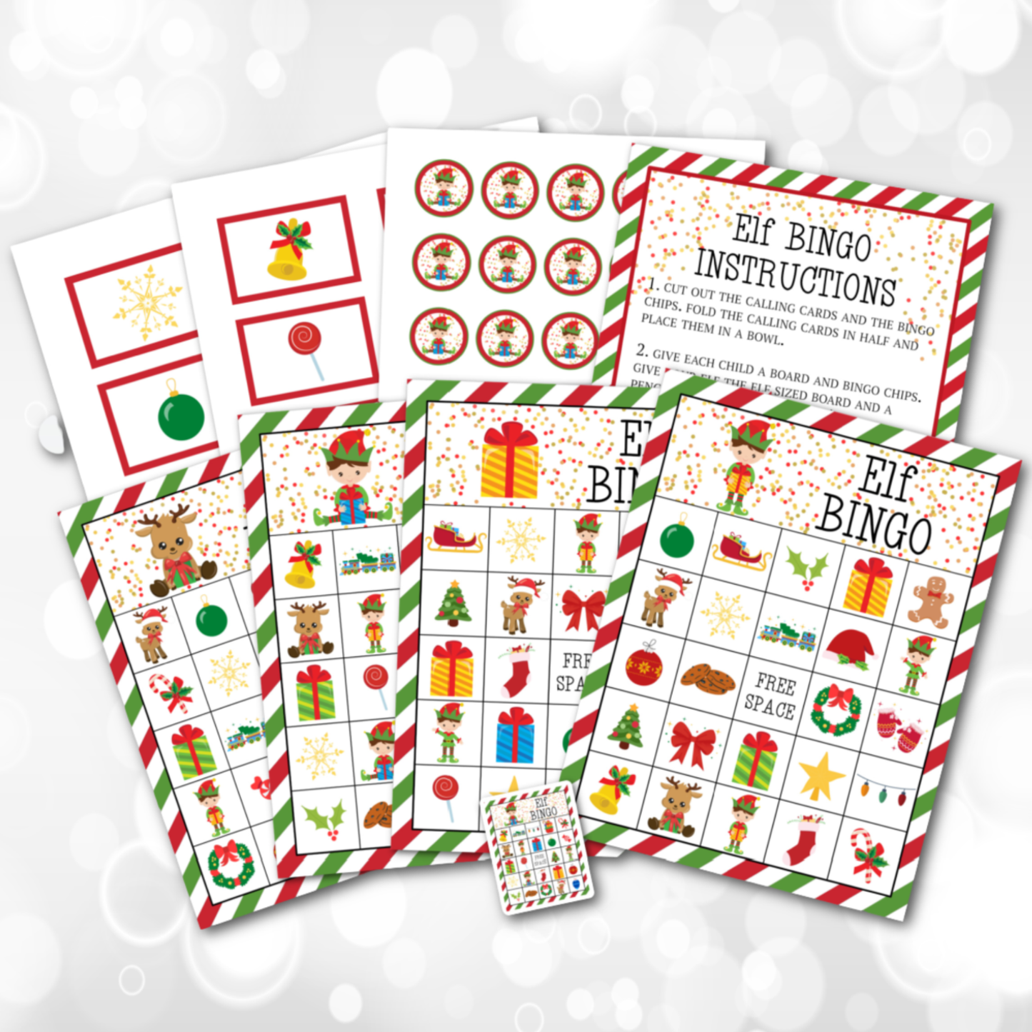 Christmas Elf Bingo Game