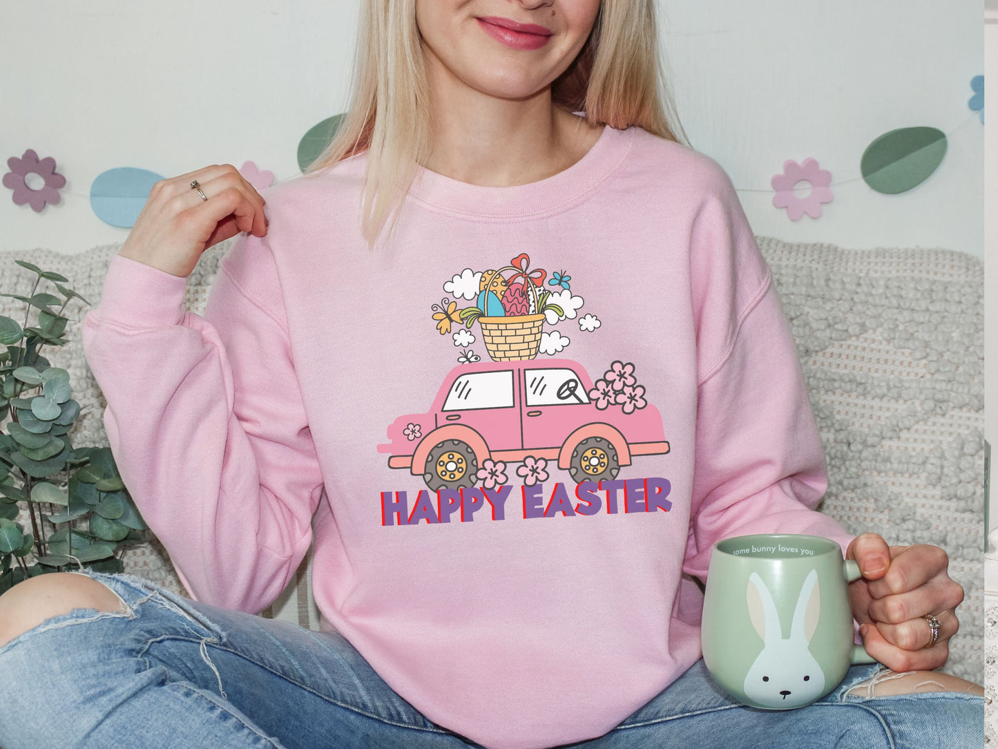 Easter Car Crewneck Sweatshirt