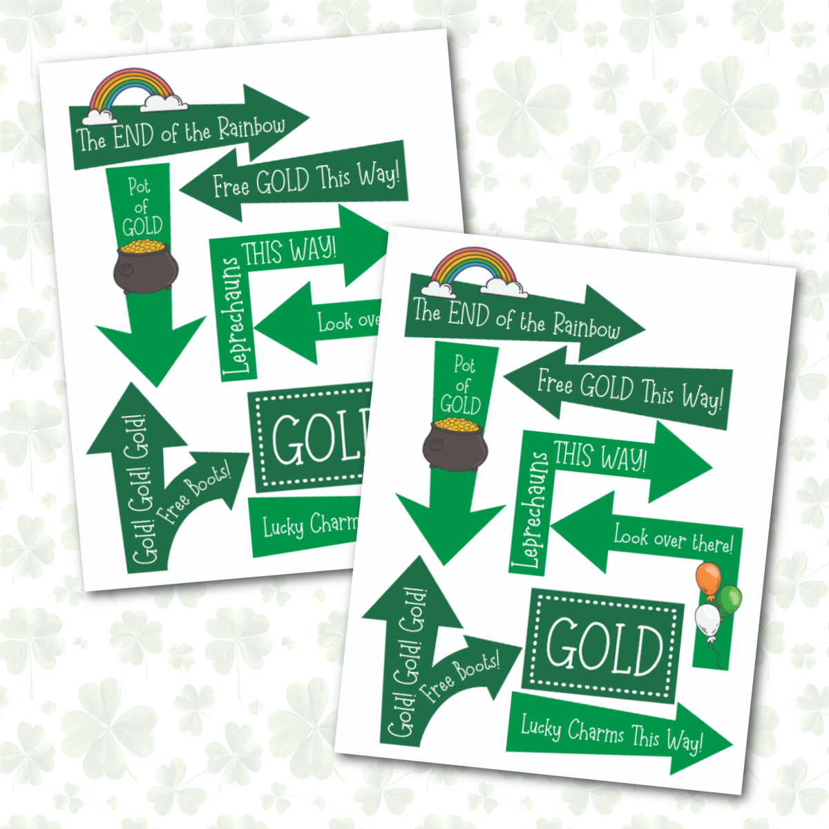 Printable Leprechaun Trap Signs