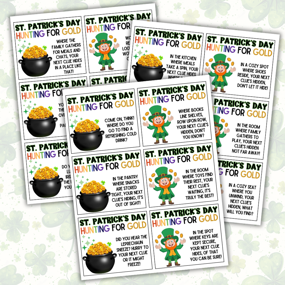 St. Patrick's Day Indoor Scavenger Hunt