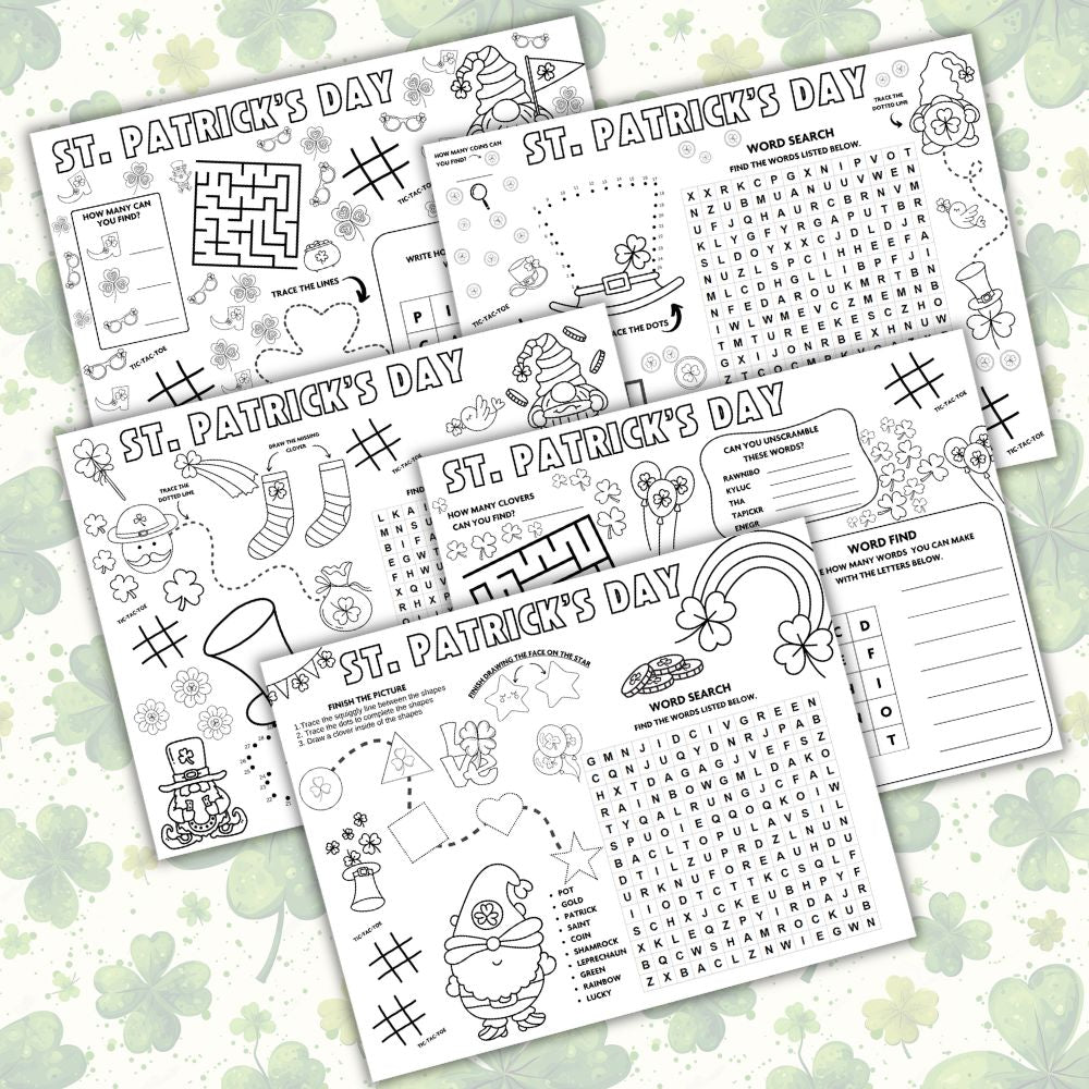 St. Patrick's Day Activity Placemats