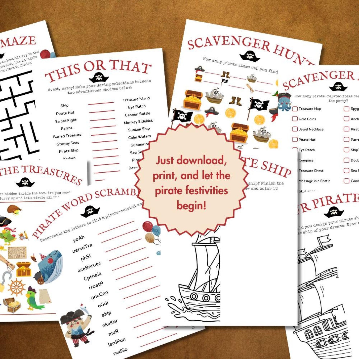 Pirate Birthday Party Games & Activities