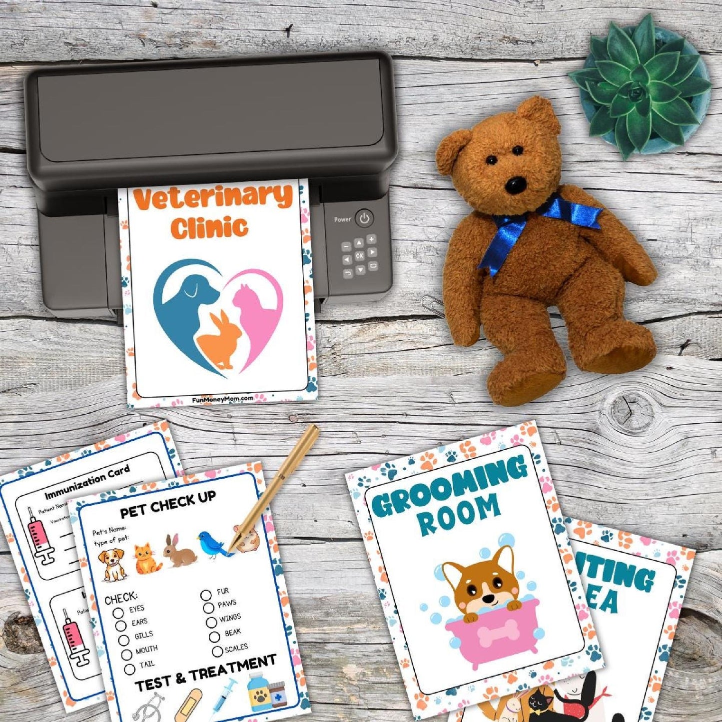 Vet Clinic Pretend Play Set: Animal Hospital Printables